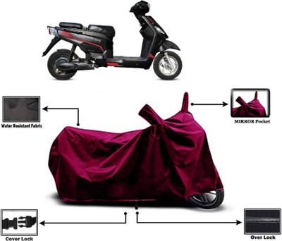 SK AUTO Two Wheeler Cover for Hero(Electric NYX HS500 ER, Maroon)