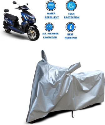 CODOKI Two Wheeler Cover for Okinawa(Praise, Silver)