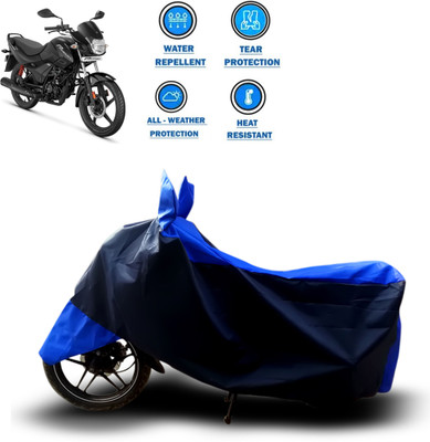 GOSHIV-car and bike accessories Two Wheeler Cover for Hero(Passion Plus, Blue)