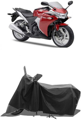 SUGASHRI Waterproof Two Wheeler Cover for Honda(CBR 250R, Grey, Black)