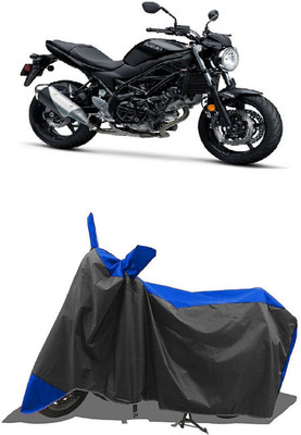 SUGASHRI Waterproof Two Wheeler Cover for Suzuki(SV 650 BS6, Blue, Black)