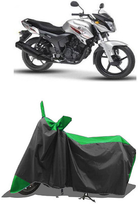 SUGASHRI Waterproof Two Wheeler Cover for Yamaha(SZ-RR V2, Green, Black)