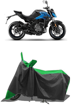 SUGASHRI Waterproof Two Wheeler Cover for CFMoto(400NK, Green, Black)