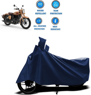 CODOKI Two Wheeler Cover for Royal Enfield(Classic 350 Signals, Blue)