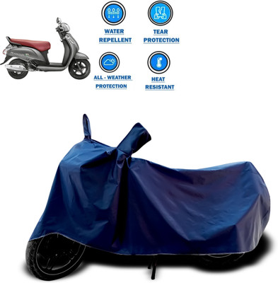 GOSHIV-car and bike accessories Two Wheeler Cover for Suzuki(Access SE, Blue)