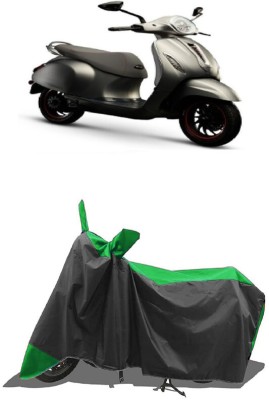 SUGASHRI Waterproof Two Wheeler Cover for Bajaj(Urbanite Chetak, Green, Black)