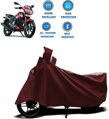 PAGORA Waterproof Two Wheeler Cover for TVS(Flame 125, Maroon)