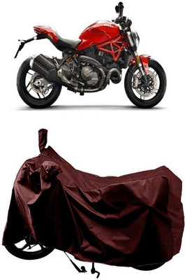 SUGASHRI Waterproof Two Wheeler Cover for Ducati(Monster 821, Maroon)