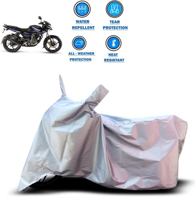 GOSHIV-car and bike accessories Two Wheeler Cover for Bajaj(Pulsar 135 LS DTS-i, Silver)