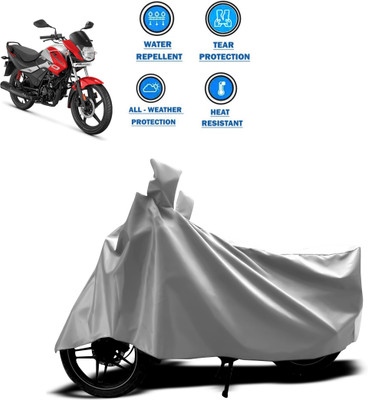 CODOKI Two Wheeler Cover for Hero(Passion Pro i3S, Silver)