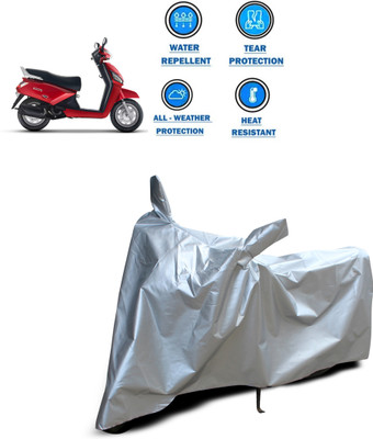 CODOKI Two Wheeler Cover for Mahindra(Gusto, Silver)