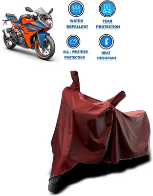 CODOKI Waterproof Two Wheeler Cover for KTM(RC 390, Maroon)