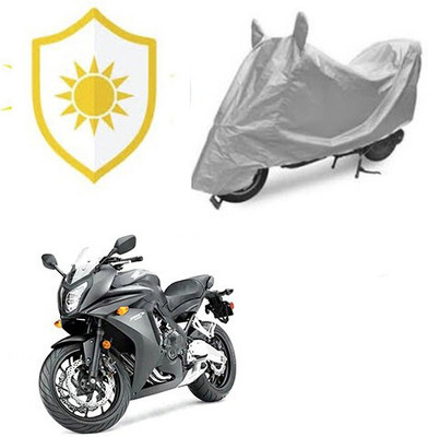 SK AUTO Waterproof Two Wheeler Cover for Honda(CBR 650F, Silver)