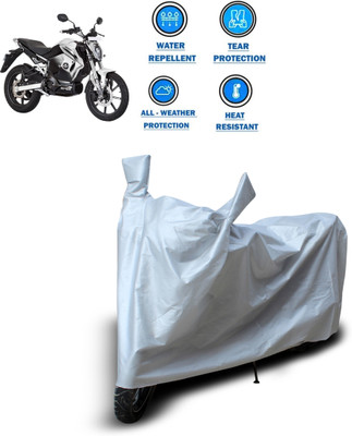 CODOKI Two Wheeler Cover for Revolt(RV 400, Silver)
