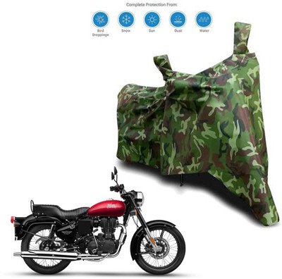 Aamaya Store Waterproof Two Wheeler Cover for Royal Enfield(Bullet Trials 350, Green)