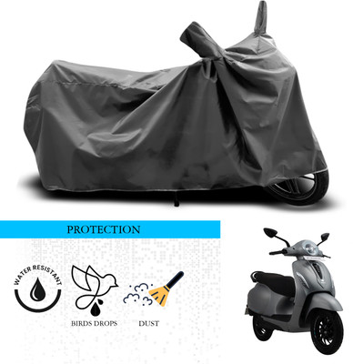 ANTHUB Waterproof Two Wheeler Cover for Bajaj(Chetak, Grey)