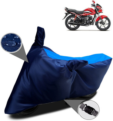 Mdstar Waterproof Two Wheeler Cover for Hero(Passion Pro, Blue)