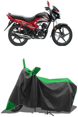 SUGASHRI Waterproof Two Wheeler Cover for Honda(Dream Yuga, Green, Black)