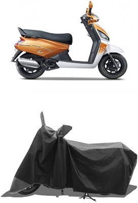 SUGASHRI Waterproof Two Wheeler Cover for Mahindra(Gusto Electric, Grey, Black)