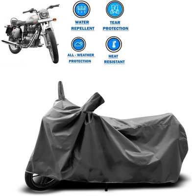CODOKI Two Wheeler Cover for Royal Enfield(Bullet 350, Grey)