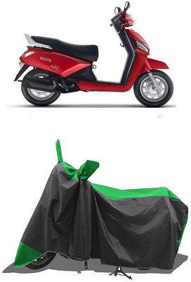 SUGASHRI Waterproof Two Wheeler Cover for Mahindra(Gusto 125, Green, Black)