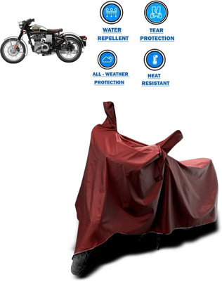 CODOKI Waterproof Two Wheeler Cover for Royal Enfield(Classic 500, Maroon)