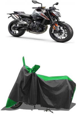 SUGASHRI Waterproof Two Wheeler Cover for KTM(790 Duke BS6, Green, Black)