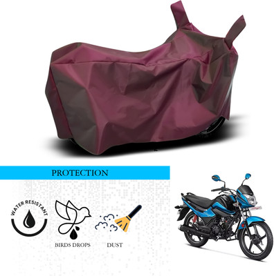 ANTHUB Waterproof Two Wheeler Cover for Hero(Splendor I Smart, Maroon)