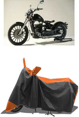 SUGASHRI Waterproof Two Wheeler Cover for FAB Regal Raptor(Bobber 350, Orange, Black)