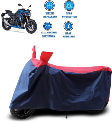 GOSHIV-car and bike accessories Two Wheeler Cover for Suzuki(GSX, Red)