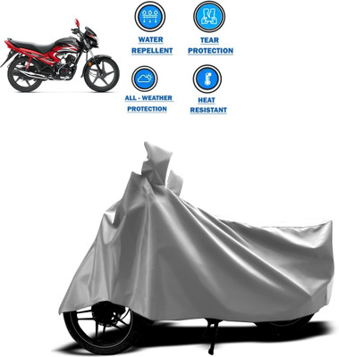 CODOKI Two Wheeler Cover for Honda(Dream Yuga, Silver)