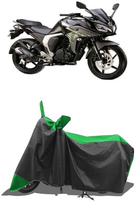 SUGASHRI Waterproof Two Wheeler Cover for Yamaha(Fazer-FI, Green, Black)