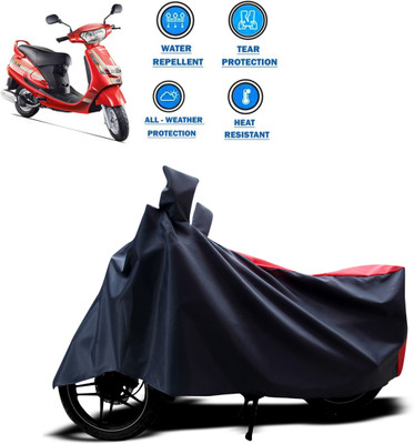 PAGORA Two Wheeler Cover for Mahindra(Duro 125, Red)