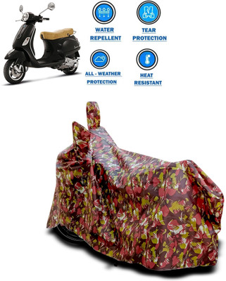 CODOKI Two Wheeler Cover for Piaggio(Vespa LX, Red)