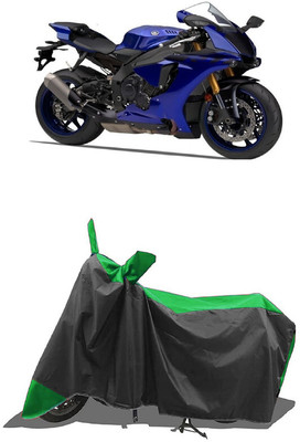 SUGASHRI Waterproof Two Wheeler Cover for Yamaha(YZF R1, Green, Black)