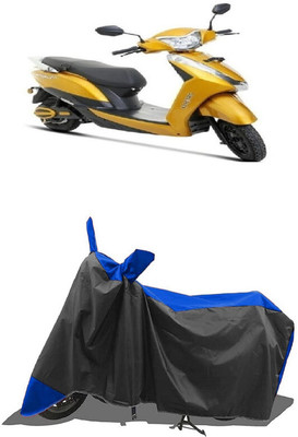 SUGASHRI Waterproof Two Wheeler Cover for Ampere(Magnus Pro, Blue, Black)
