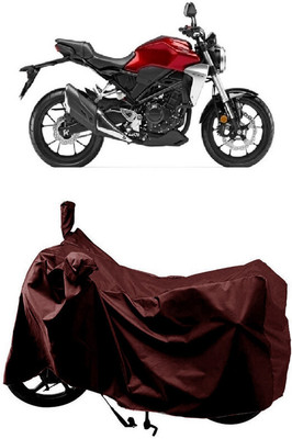 SUGASHRI Waterproof Two Wheeler Cover for Honda(CB300R, Maroon)