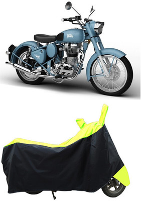 Coxtor Waterproof Two Wheeler Cover for Royal Enfield(Classic Squadron BS6, Yellow)