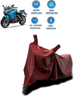 CODOKI Waterproof Two Wheeler Cover for CFMoto(650GT, Maroon)