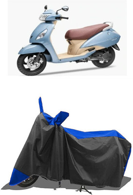 SUGASHRI Waterproof Two Wheeler Cover for TVS(Jupiter Grande, Blue, Black)