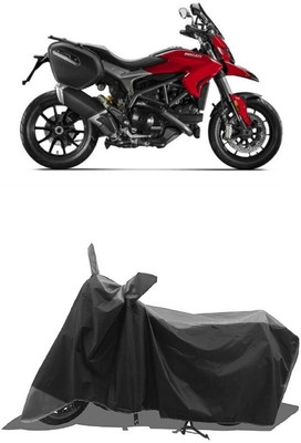 SUGASHRI Waterproof Two Wheeler Cover for Ducati(Hyperstrada, Grey, Black)