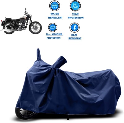 PAGORA Two Wheeler Cover for Royal Enfield(Bullet 350 Twinspark, Blue)