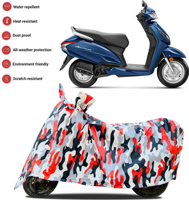 ANTHUB Waterproof Two Wheeler Cover for Honda(Activa 6G, Red, White)