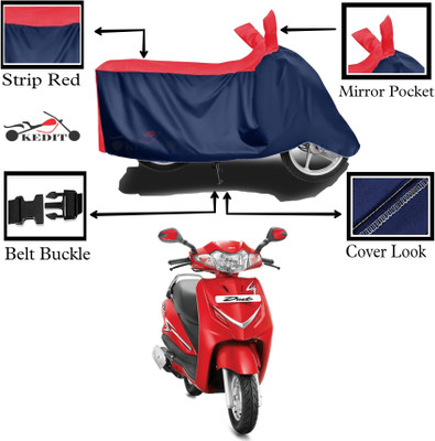 SK AUTO Two Wheeler Cover for Hero(Duet LX 110CC BS6, Red, Blue)