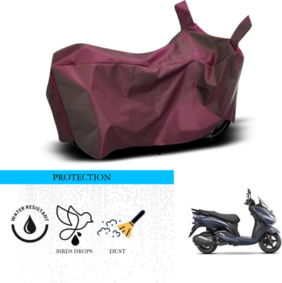 SnehaSales Waterproof Two Wheeler Cover for Suzuki(Burgman Electric, Maroon)
