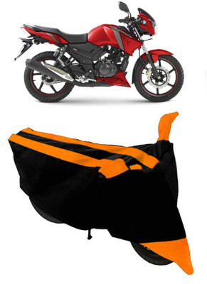 SHOPLINK Two Wheeler Cover for TVS(Apache RTR 160, Orange, Black)