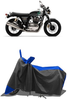 SUGASHRI Waterproof Two Wheeler Cover for Royal Enfield(Twin, Blue, Black)