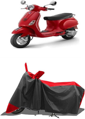 SUGASHRI Waterproof Two Wheeler Cover for Piaggio(Vespa LX, Red, Black)