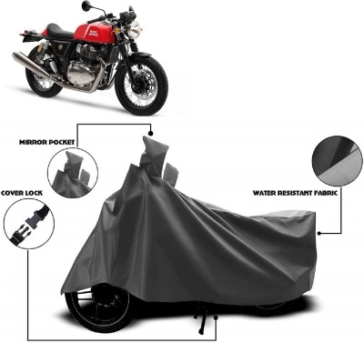 MMSSTAR Waterproof Two Wheeler Cover for Royal Enfield(Continental GT, Grey)