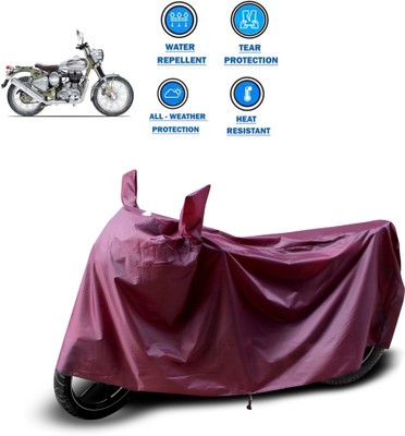 CODOKI Waterproof Two Wheeler Cover for Royal Enfield(Bullet Trials 500, Maroon)